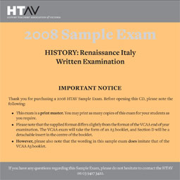 2008 HTAV Renaissance Italy Sample Exam - CD