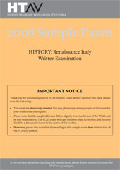 2008 HTAV Renaissance Italy Sample Exam - Hardcopy 2008 HTAV Renaissance Italy Sample Exam - Hardcopy