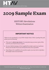 2009 HTAV Revolutions Sample Exam - Hardcopy 2009 HTAV Revolutions Sample Exam - Hardcopy