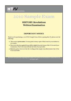 2010 HTAV Revolutions Sample Exam - CD 2010 HTAV Revolutions Sample Exam - CD